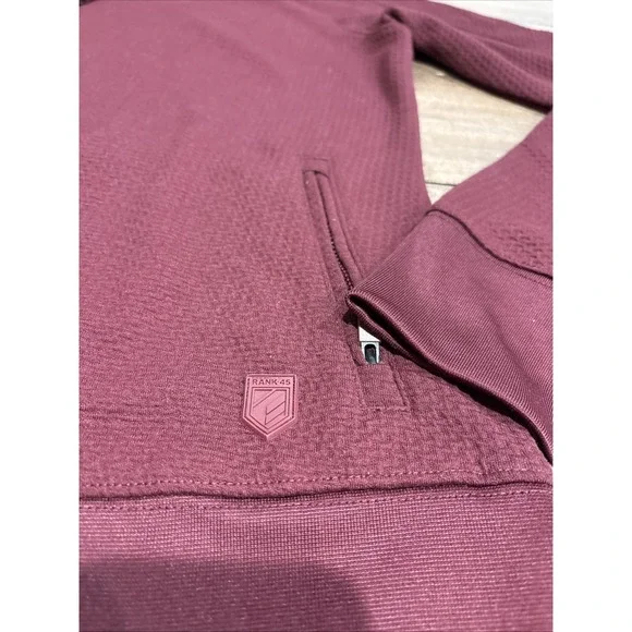 Rank 45 Hoodie Womens Xs BurgundyPockets Hooded Pullover Sweatshirt - Picture 3 of 9
